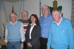 Die neu gewählten Vorstandsmitglieder v. l. Dieter Tetzlaff, Christian Höhle, Sigrid Dosch, Harald Hübner und Wolfgang Böhmer. Die neu gewählten Vorstandsmitglieder v. l. Dieter Tetzlaff, Christian Höhle, Sigrid Dosch, Harald Hübner und Wolfgang Böhmer.
